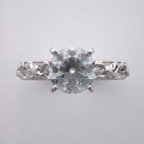 ROMANTIC ENGAGEMENT RING SETTING VINTAGE BOW KNOT DESIGN