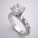 ROMANTIC ENGAGEMENT RING SETTING VINTAGE BOW KNOT DESIGN
