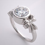 BOW DESIGN ENGAGEMENT RING SETTING LOVE IS FOREVER